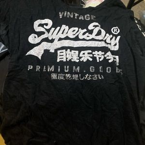 One black and one grey SuperDry shirt size medium